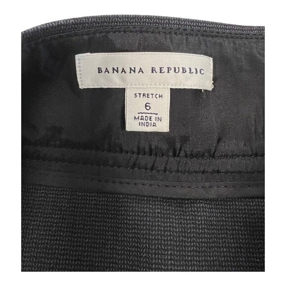 Banana Republic Double Slit Pencil Skirt~Size 6~Charcoal Gray Midi Career Work - Picture 6 of 8